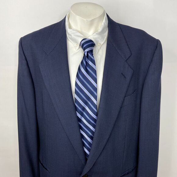 Pal Zileri CERRUTI ITALY 54 Wool Blend One Button Houndstooth Sport Suit Coat